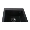 Гранітна мийка Globus Lux LAMA 410х500-А0001, чорний металік- Фото 4